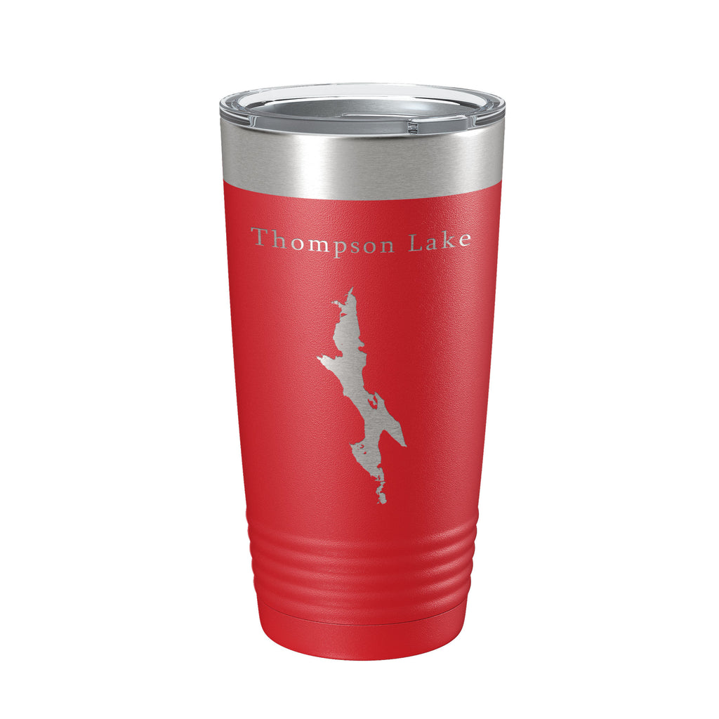 Thompson Lake Map Tumbler Travel Mug Insulated Laser Engraved Coffee Cup Maine 20 oz