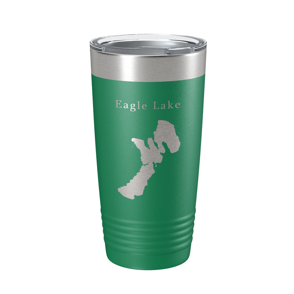 Eagle Lake Map Tumbler Travel Mug Insulated Laser Engraved Coffee Cup California 20 oz