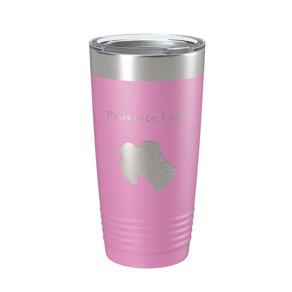 Province Lake Map Tumbler Travel Mug Insulated Laser Engraved Coffee Cup Maine 20 oz
