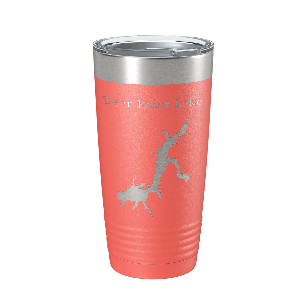 Deer Point Lake Map Tumbler Travel Mug Insulated Laser Engraved Coffee Cup Florida 20 oz