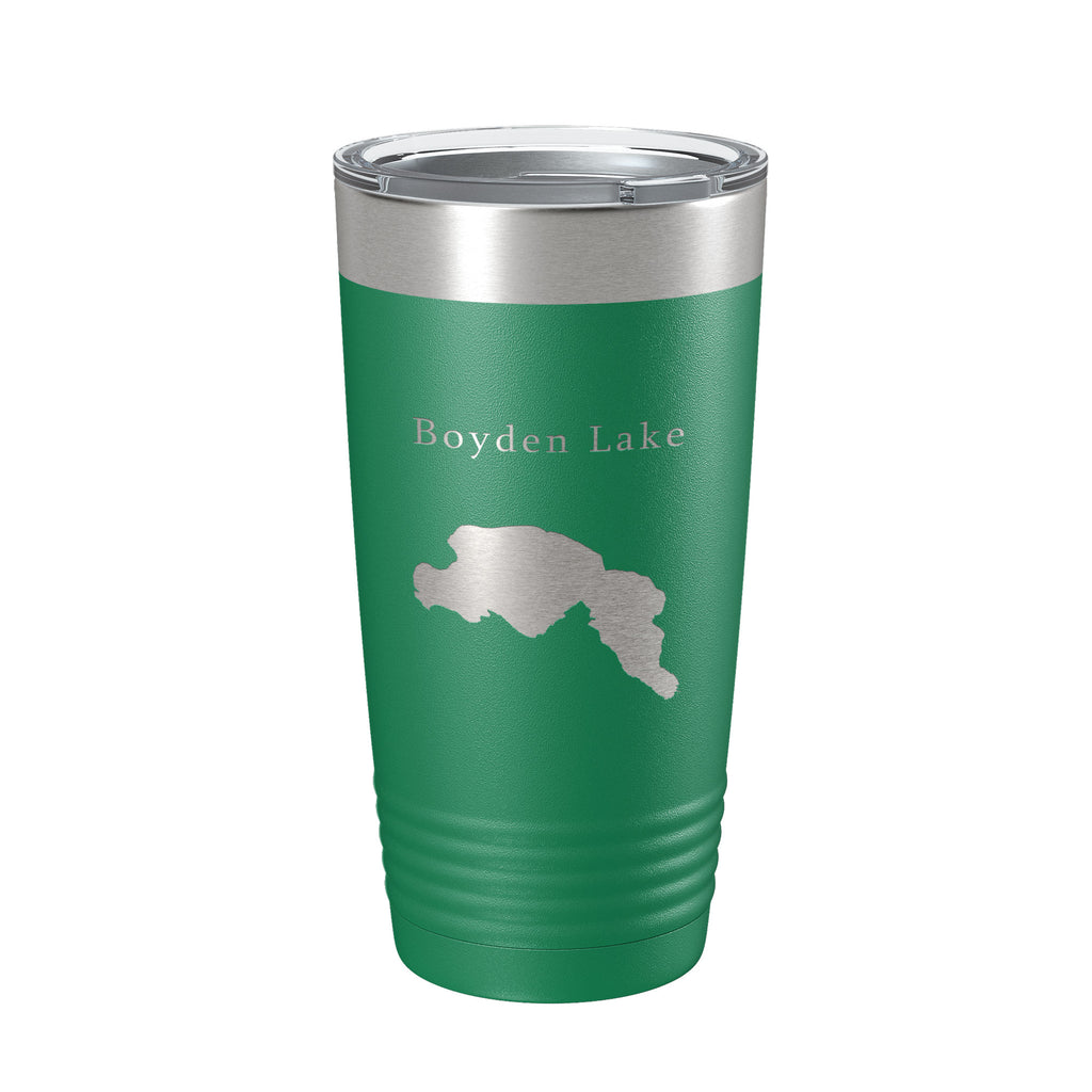 Boyden Lake Map Tumbler Travel Mug Insulated Laser Engraved Coffee Cup Maine 20 oz