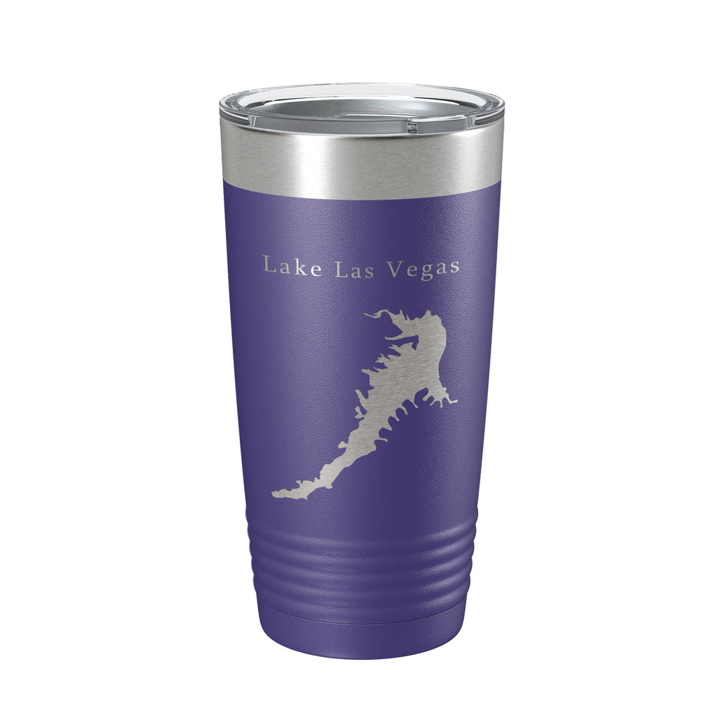 Lake Las Vegas Map Tumbler Travel Mug Insulated Laser Engraved Coffee Cup Nevada 20 oz