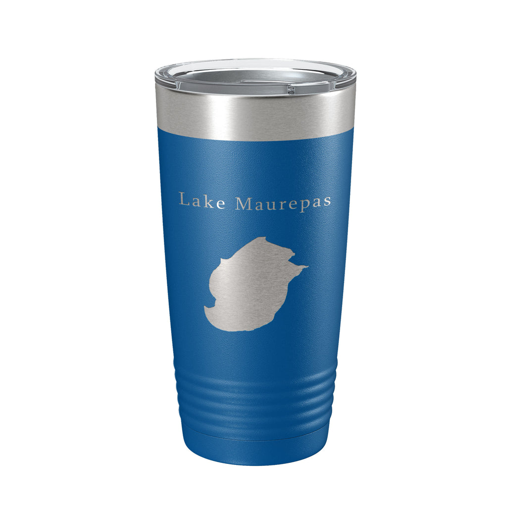 Lake Maurepas Map Tumbler Travel Mug Insulated Laser Engraved Coffee Cup Louisiana 20 oz
