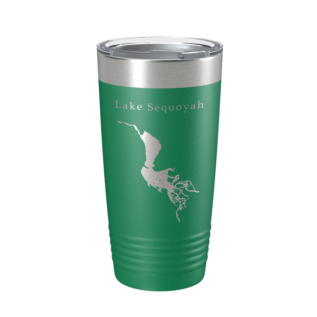 Lake Sequoyah Map Tumbler Travel Mug Insulated Laser Engraved Coffee Cup Arkansas 20 oz