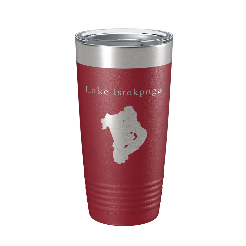 Lake Istokpoga Map Tumbler Travel Mug Insulated Laser Engraved Coffee Cup Florida 20 oz