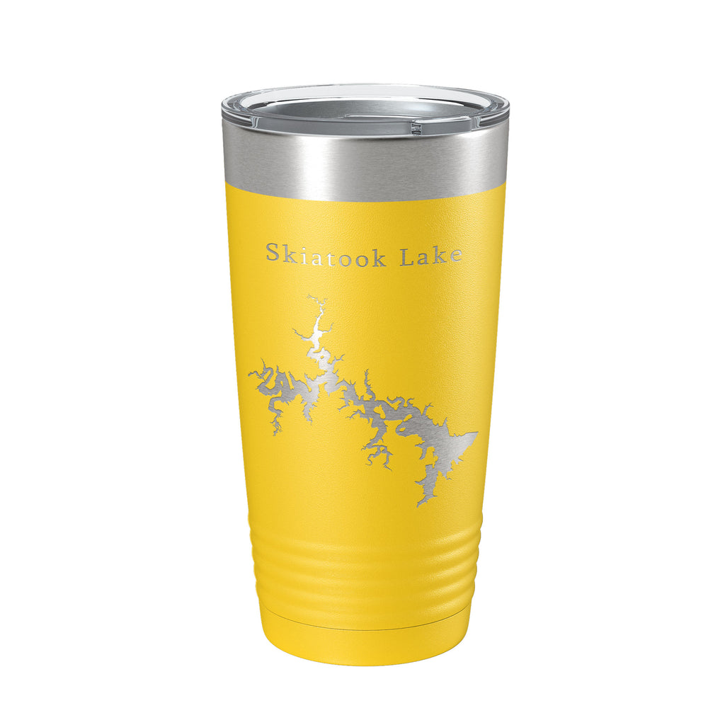 Skiatook Lake Map Tumbler Travel Mug Insulated Laser Engraved Coffee Cup Oklahoma 20 oz