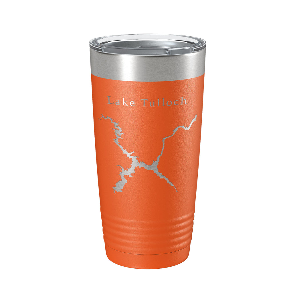 Lake Tulloch Map Tumbler Travel Mug Insulated Laser Engraved Coffee Cup California 20 oz