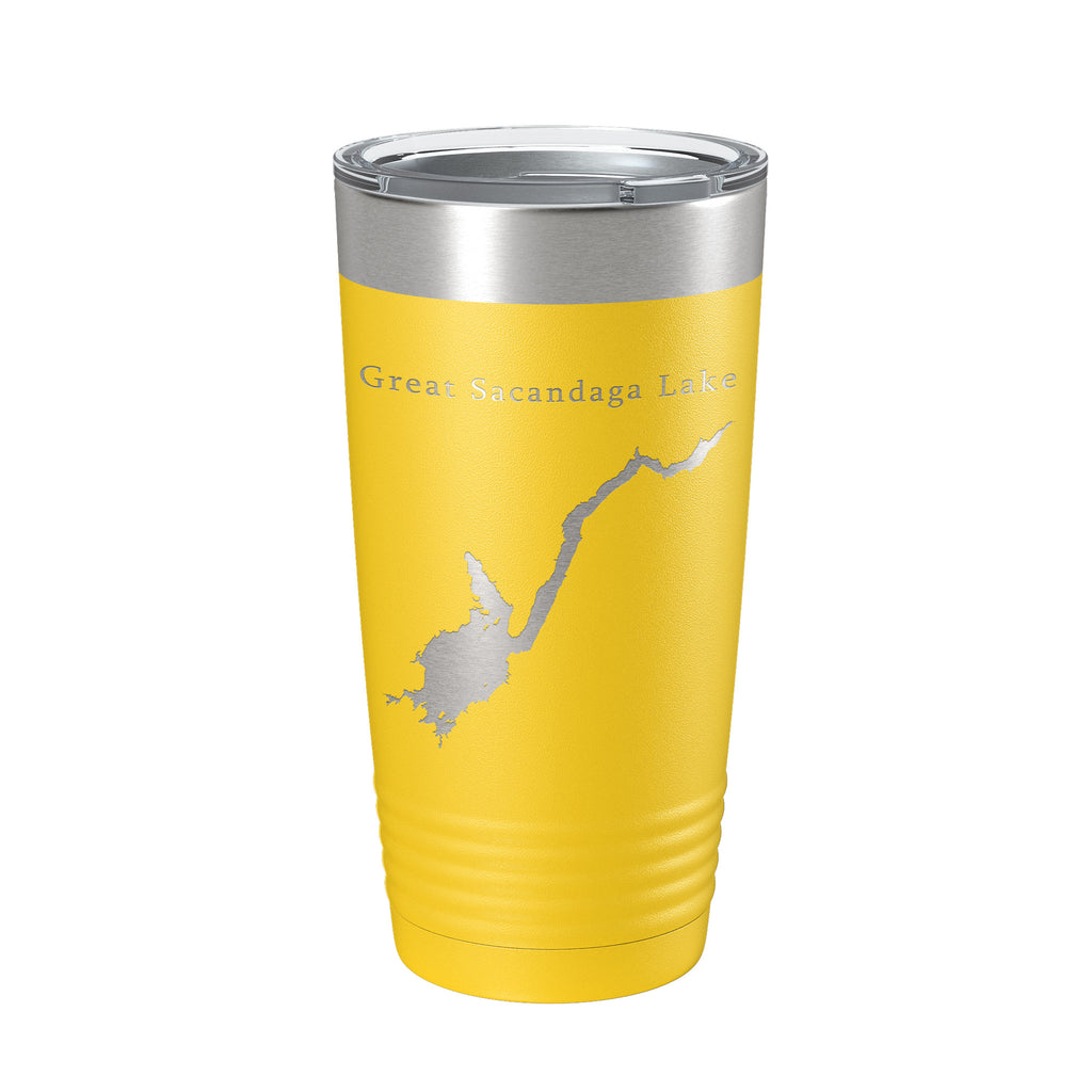 Great Sacandaga Lake Map Tumbler Travel Mug Insulated Laser Engraved Coffee Cup New York 20 oz