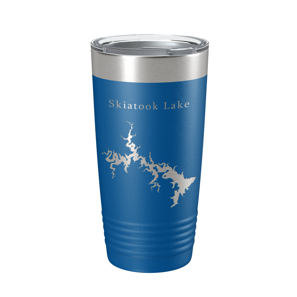 Skiatook Lake Map Tumbler Travel Mug Insulated Laser Engraved Coffee Cup Oklahoma 20 oz