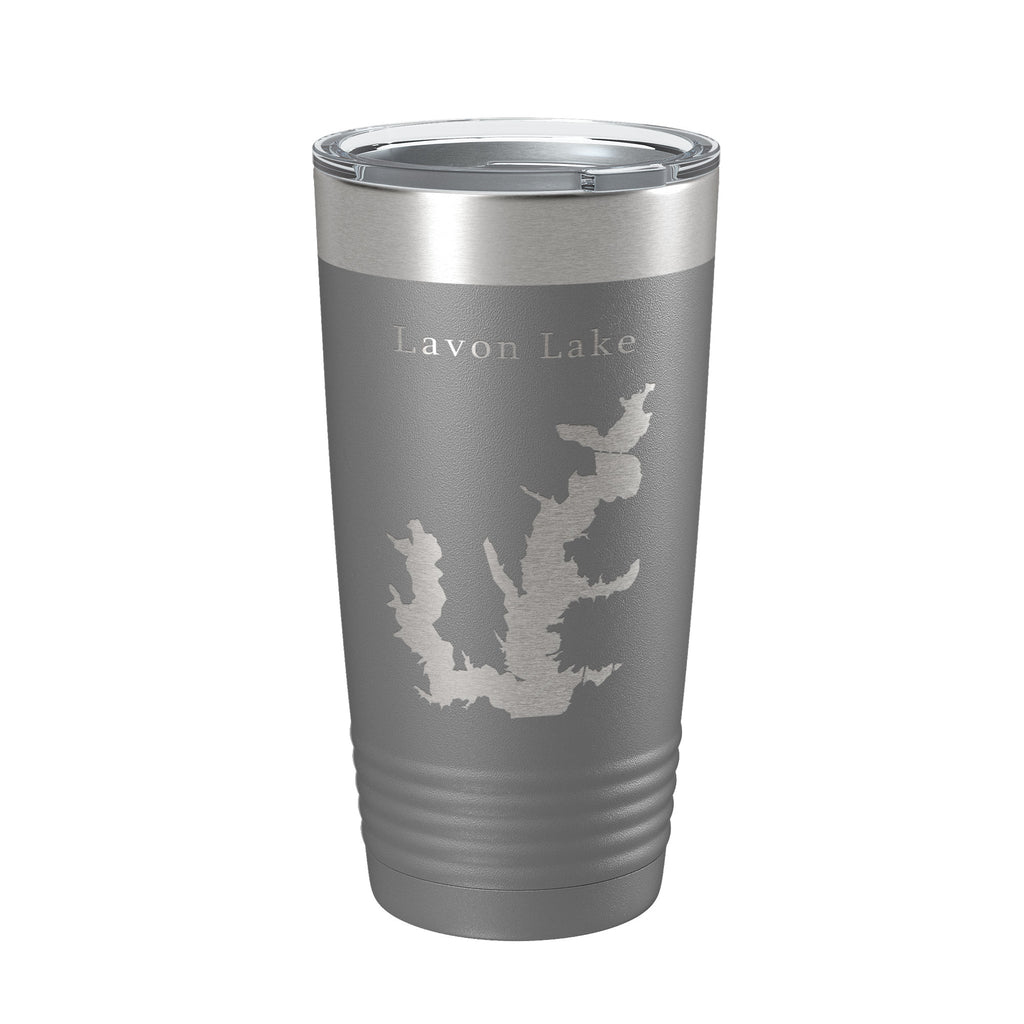 Lavon Lake Map Tumbler Travel Mug Insulated Laser Engraved Coffee Cup Texas 20 oz