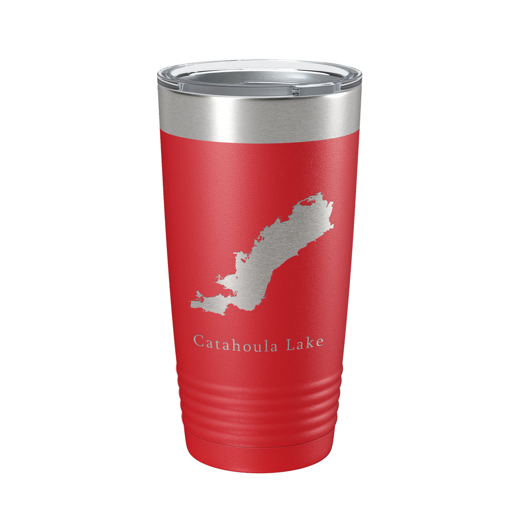 Catahoula Lake Map Tumbler Travel Mug Insulated Laser Engraved Coffee Cup Louisiana 20 oz