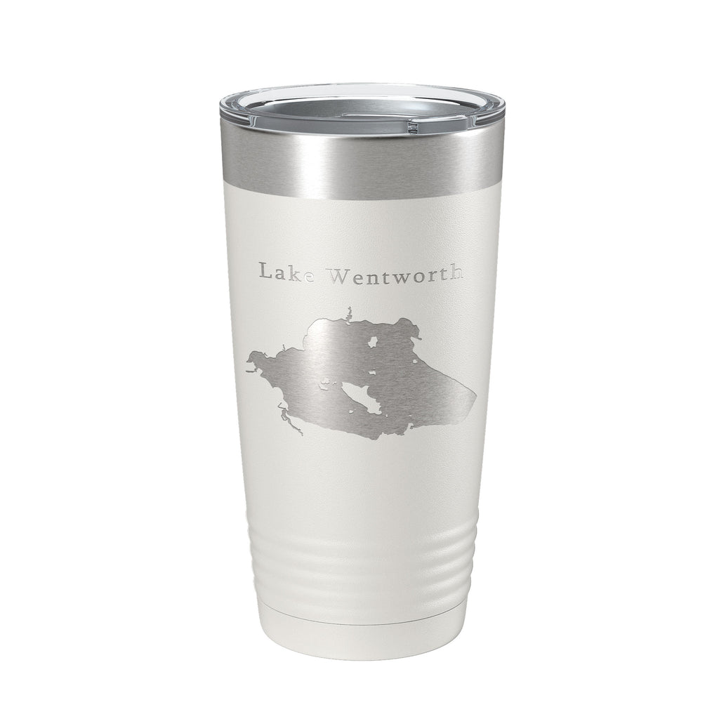 Lake Wentworth Map Tumbler Travel Mug Insulated Laser Engraved Coffee Cup New Hampshire 20 oz