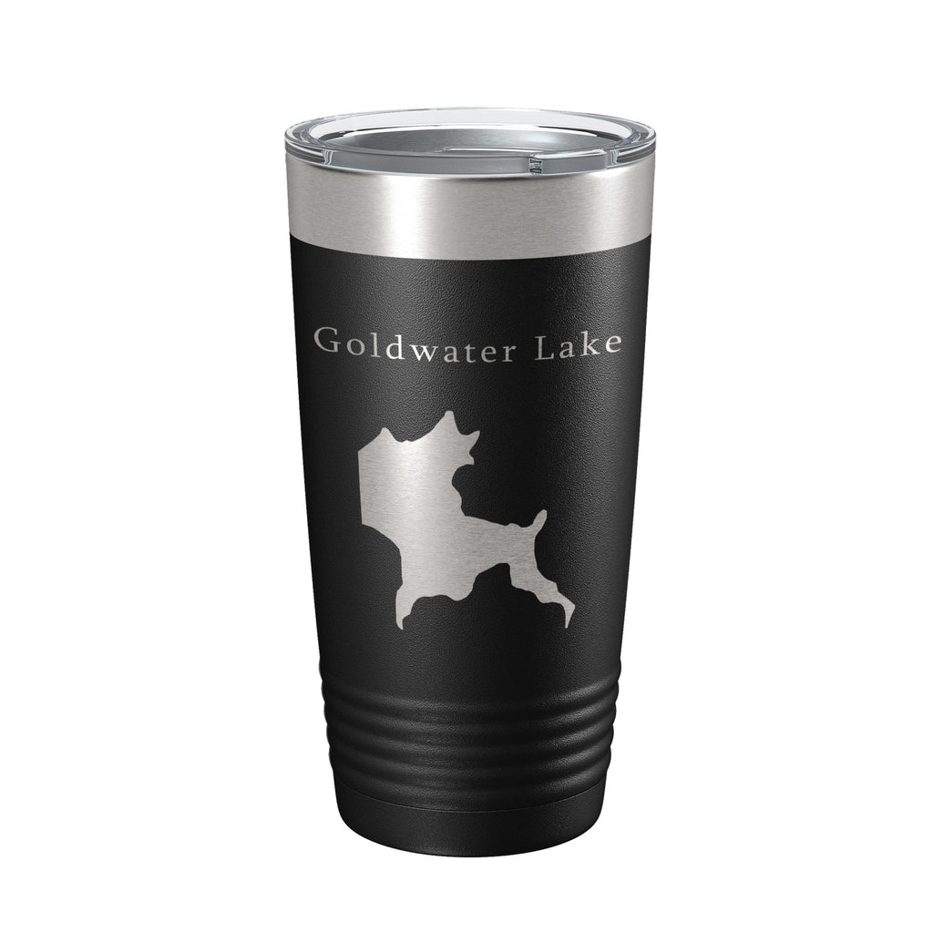Goldwater Lake Map Tumbler Travel Mug Insulated Laser Engraved Coffee Cup Arizona 20 oz