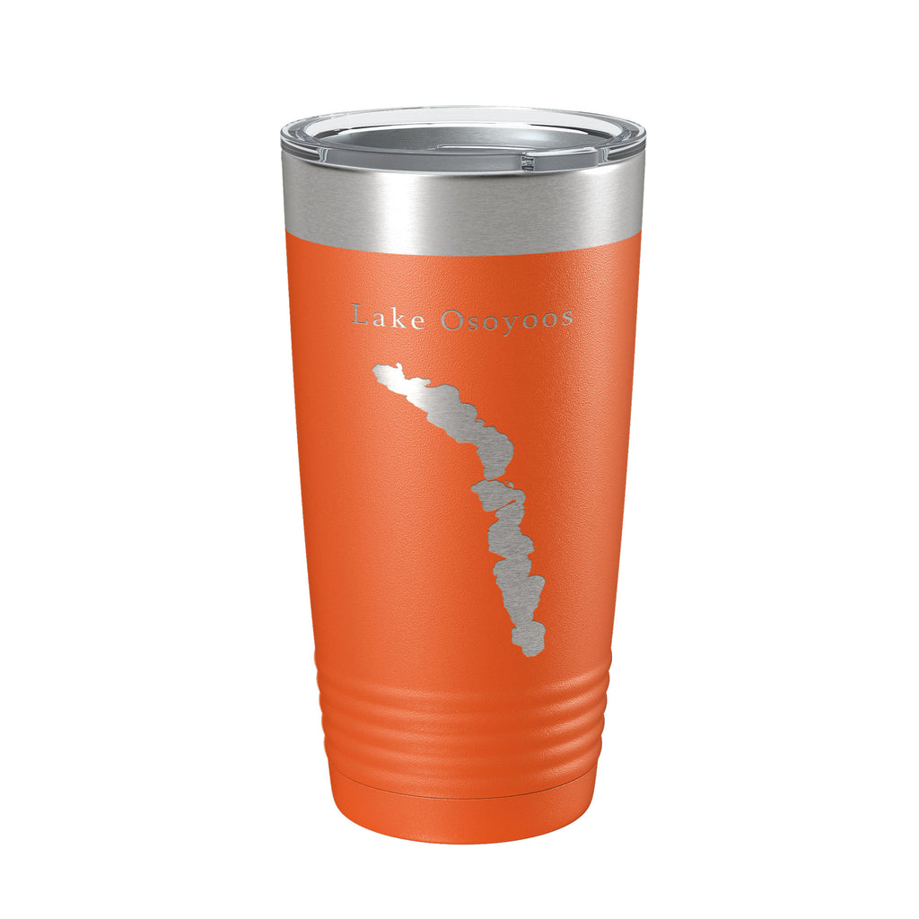 Lake Osoyoos Map Tumbler Travel Mug Insulated Laser Engraved Coffee Cup Washington BC 20 oz