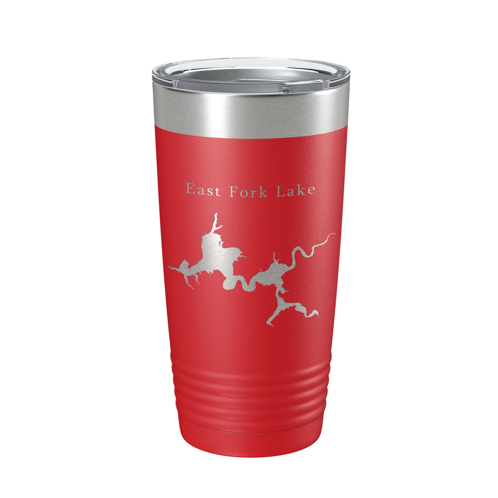 East Fork Lake Map Tumbler Travel Mug Insulated Laser Engraved Coffee Cup Ohio 20 oz