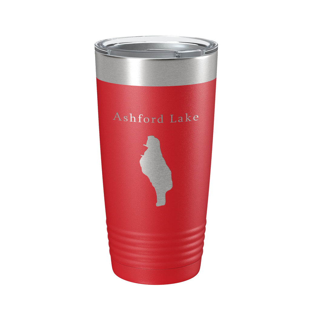 Ashford Lake Map Tumbler Travel Mug Insulated Laser Engraved Coffee Cup Connecticut 20 oz