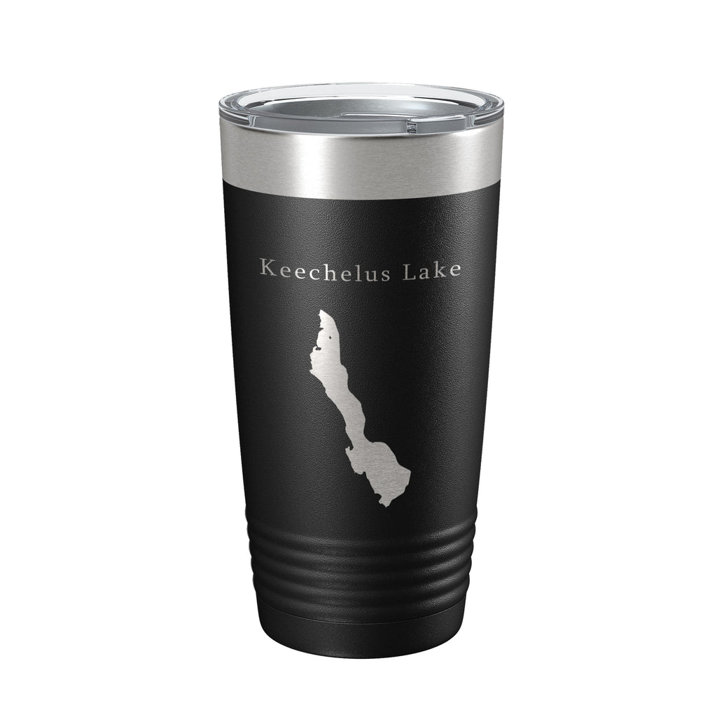 Keechelus Lake Map Tumbler Travel Mug Insulated Laser Engraved Coffee Cup Washington 20 oz