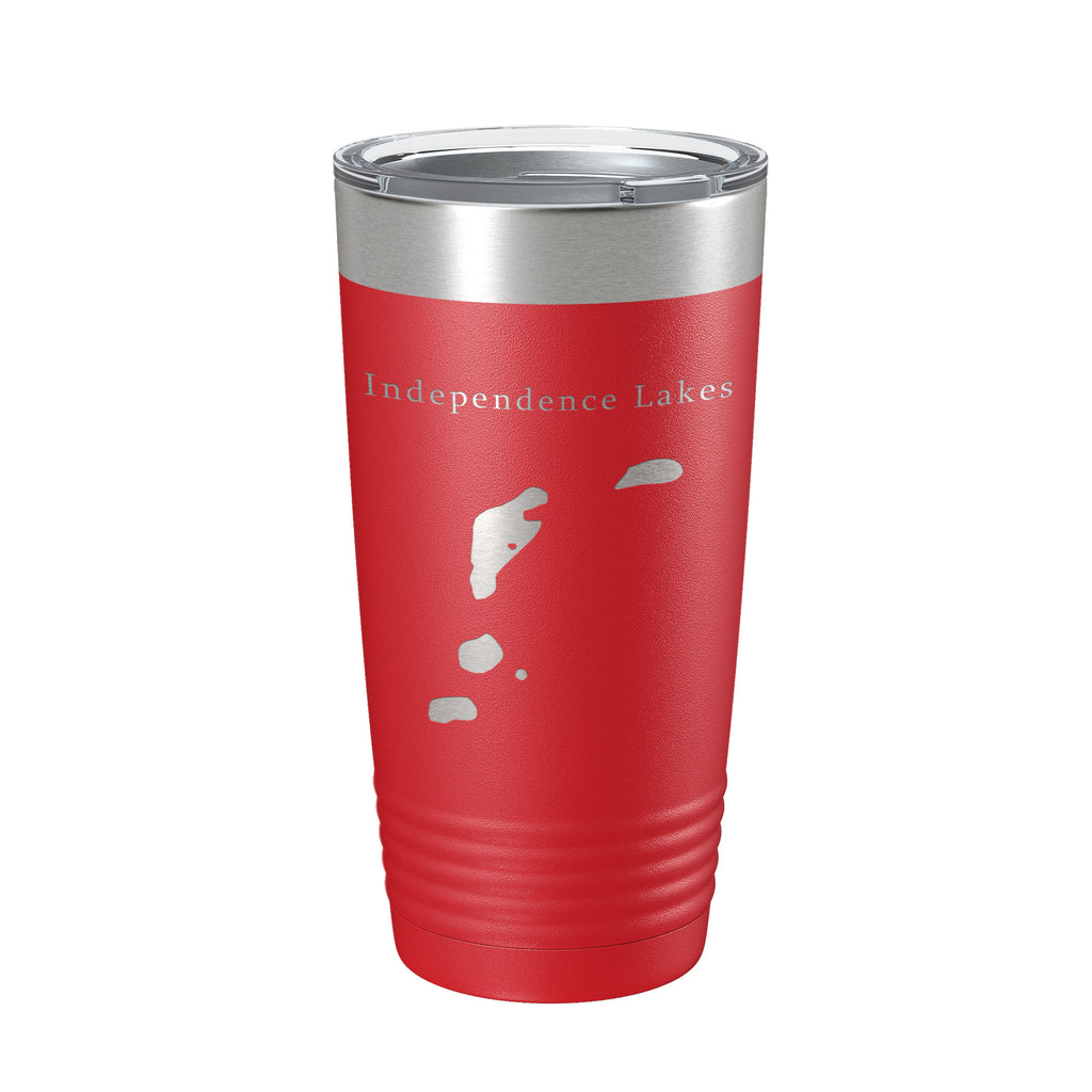 Independence Lakes Map Tumbler Travel Mug Insulated Laser Engraved Coffee Cup Idaho 20 oz