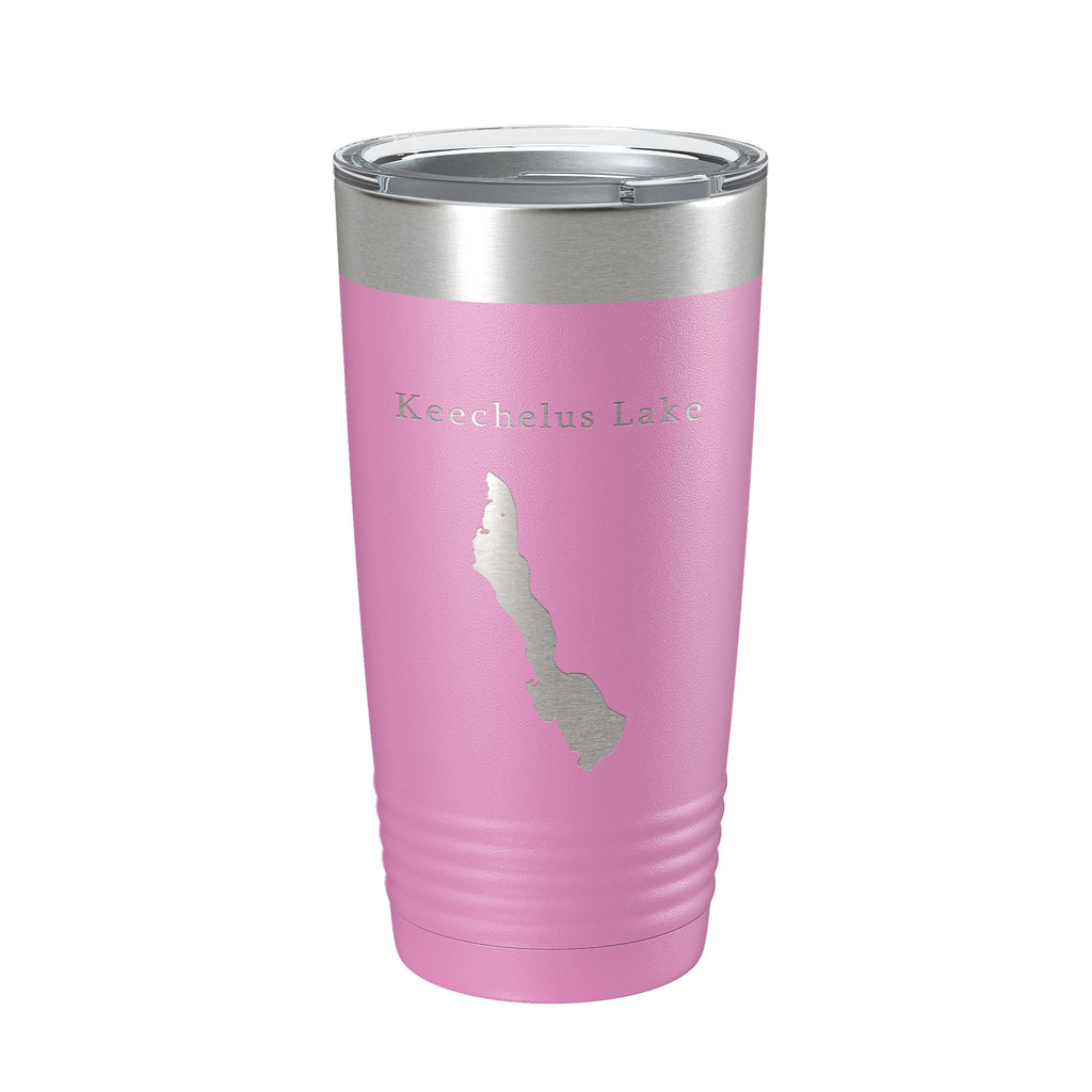 Keechelus Lake Map Tumbler Travel Mug Insulated Laser Engraved Coffee Cup Washington 20 oz