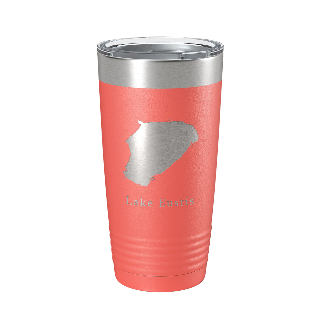 Lake Eustis Map Tumbler Travel Mug Insulated Laser Engraved Coffee Cup Florida 20 oz
