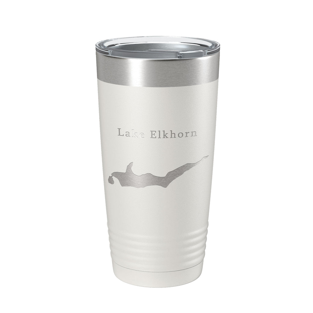Lake Elkhorn Map Tumbler Travel Mug Insulated Laser Engraved Coffee Cup Maryland 20 oz