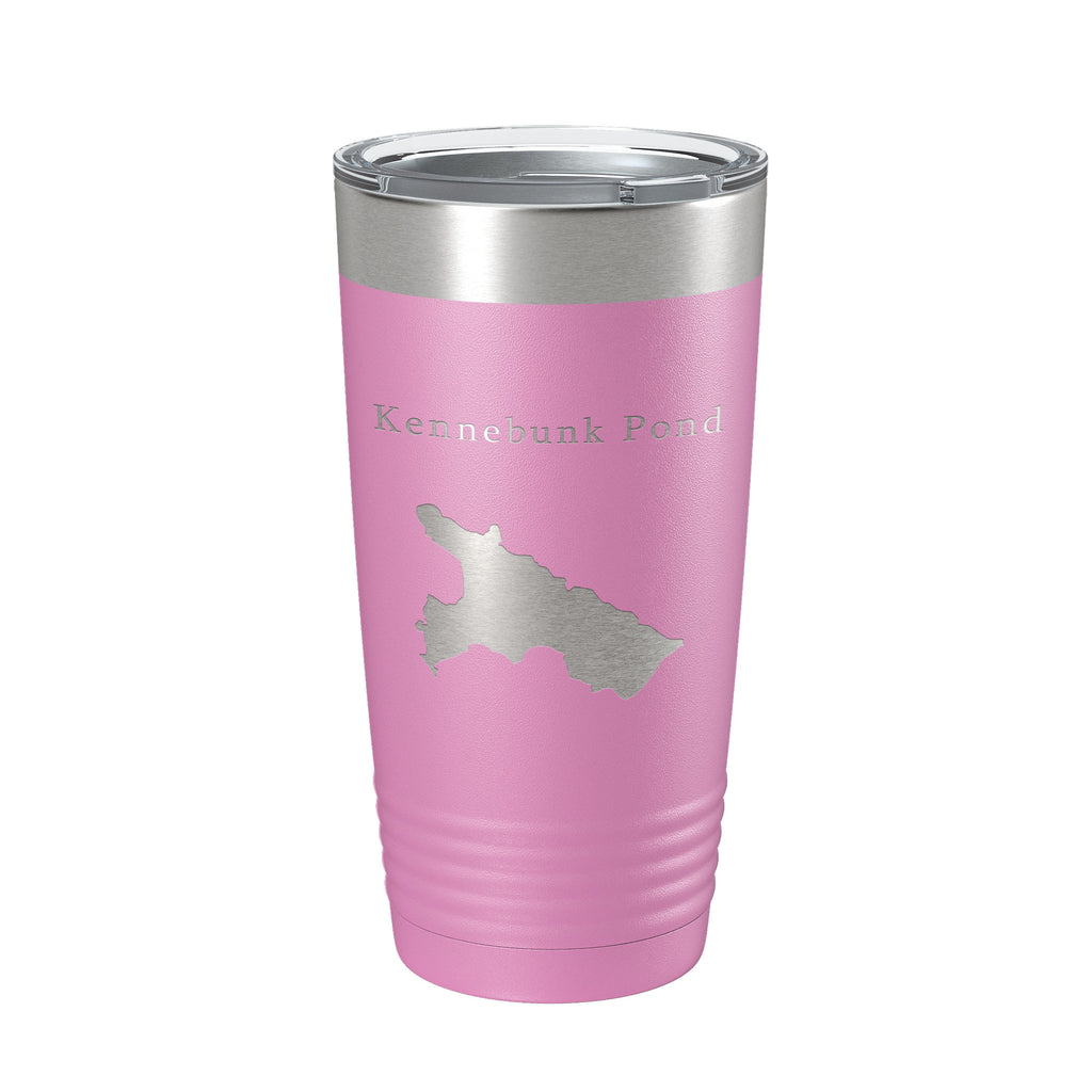 Kennebunk Pond Tumbler Lake Map Travel Mug Insulated Laser Engraved Coffee Cup Maine 20 oz
