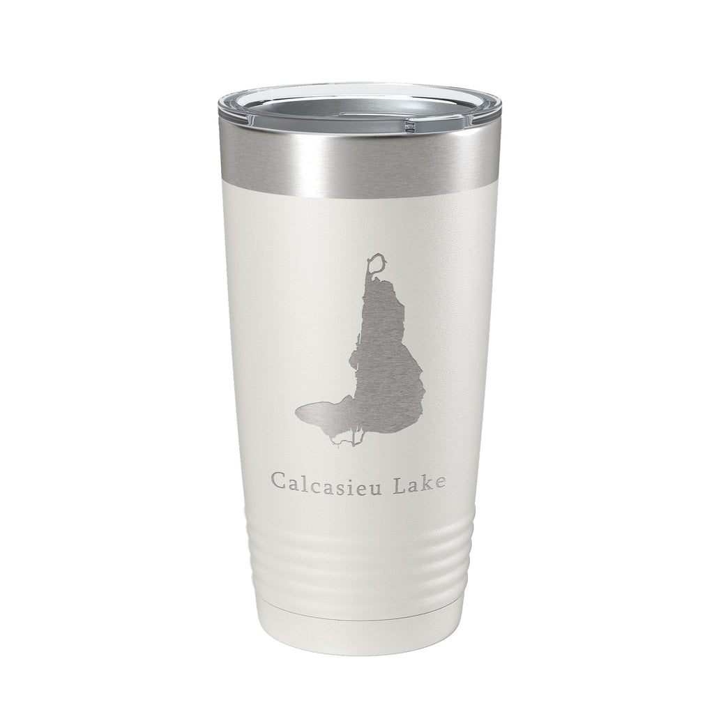 Calcasieu Lake Map Tumbler Travel Mug Insulated Laser Engraved Coffee Cup Louisiana 20 oz