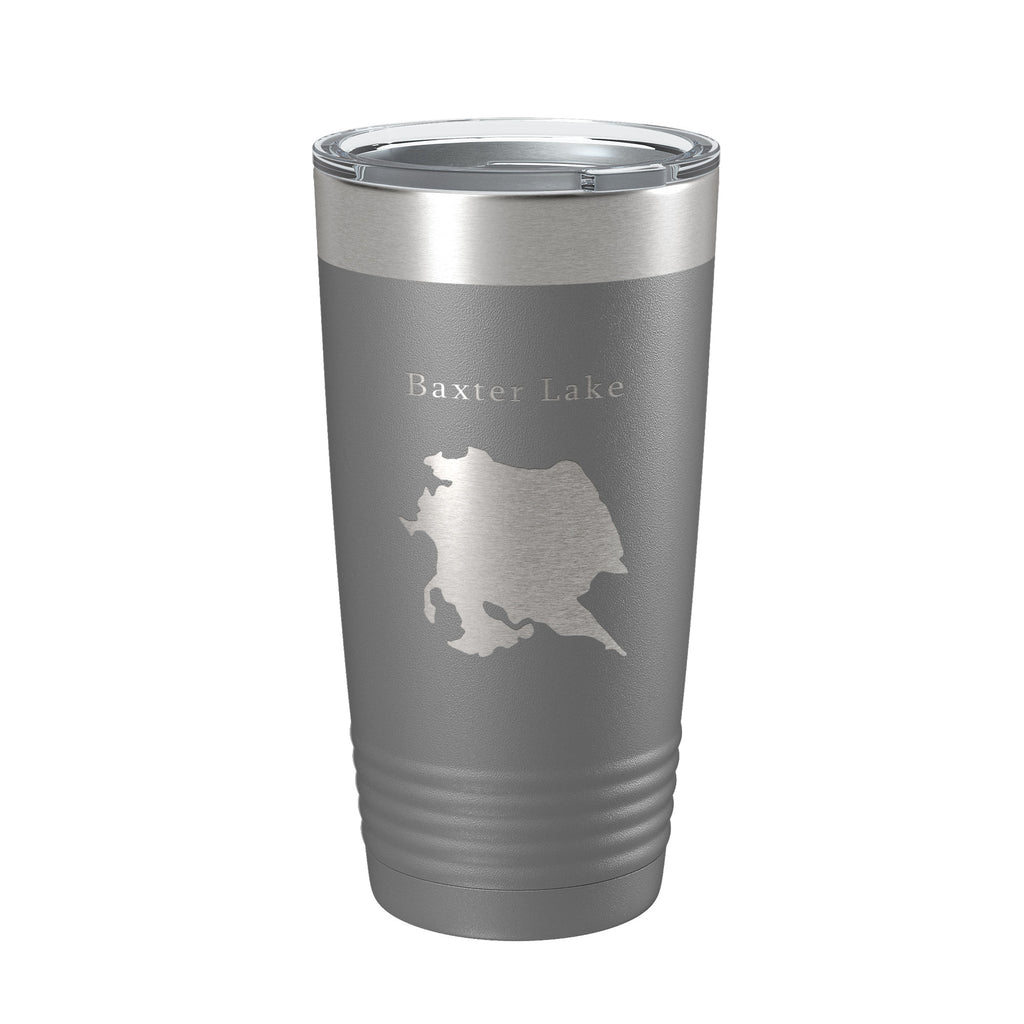 Baxter Lake Map Tumbler Travel Mug Insulated Laser Engraved Coffee Cup Rochester New Hampshire 20 oz