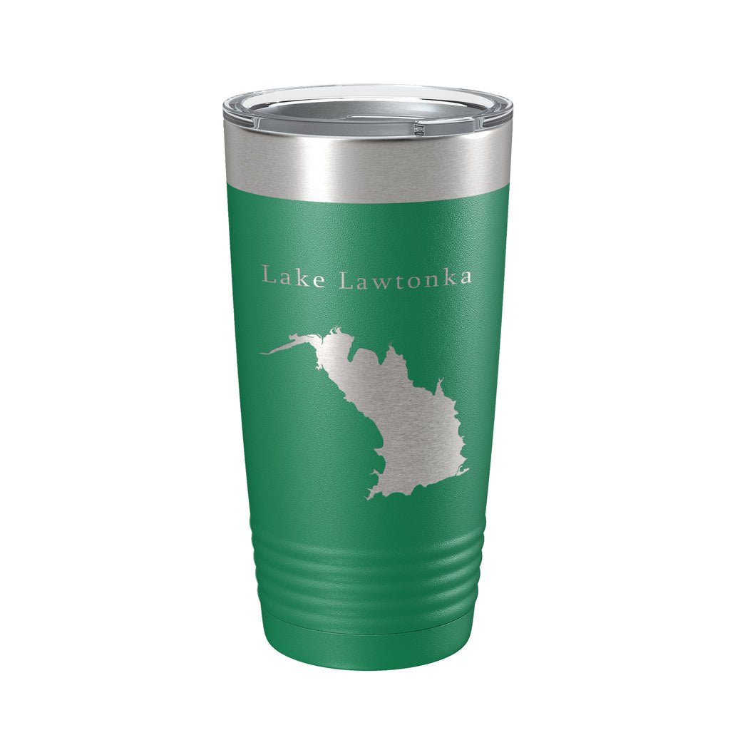 Lake Lawtonka Map Tumbler Travel Mug Insulated Laser Engraved Coffee Cup Oklahoma 20 oz