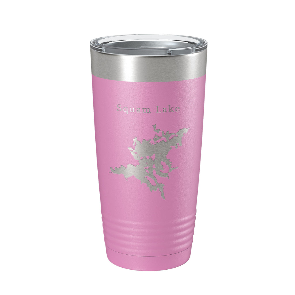 Squam Lake Map Tumbler Travel Mug Insulated Laser Engraved Coffee Cup New Hampshire 20 oz