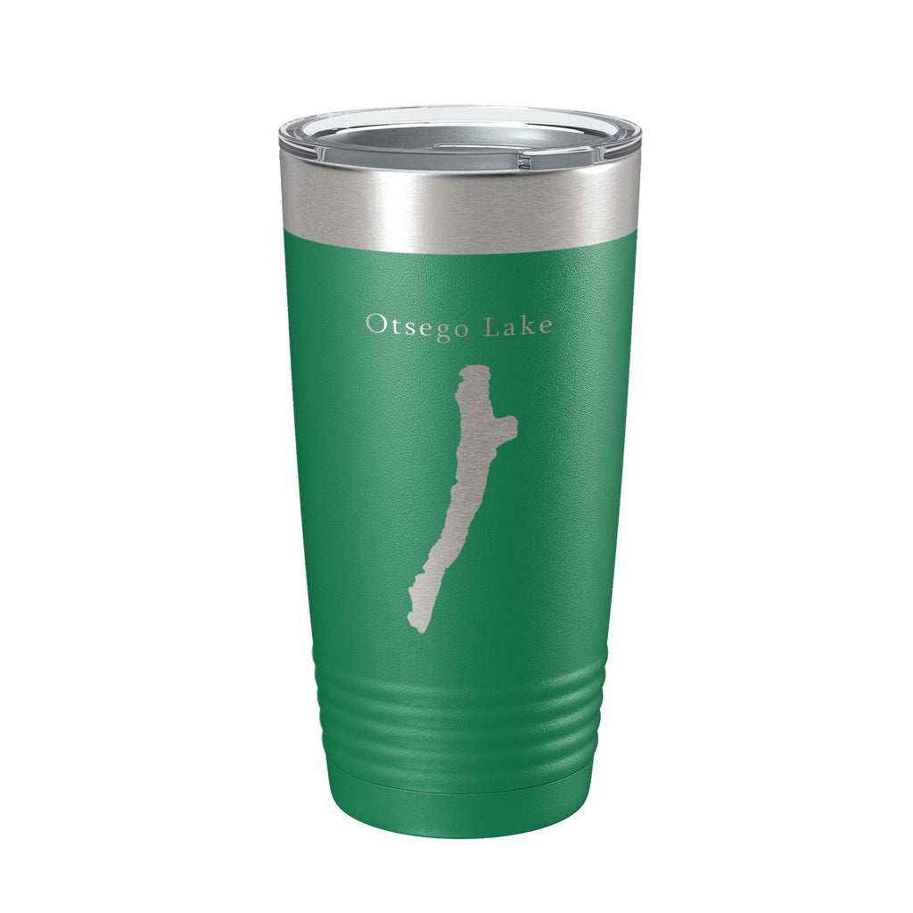 Otsego Lake Map Tumbler Travel Mug Insulated Laser Engraved Coffee Cup New York 20 oz