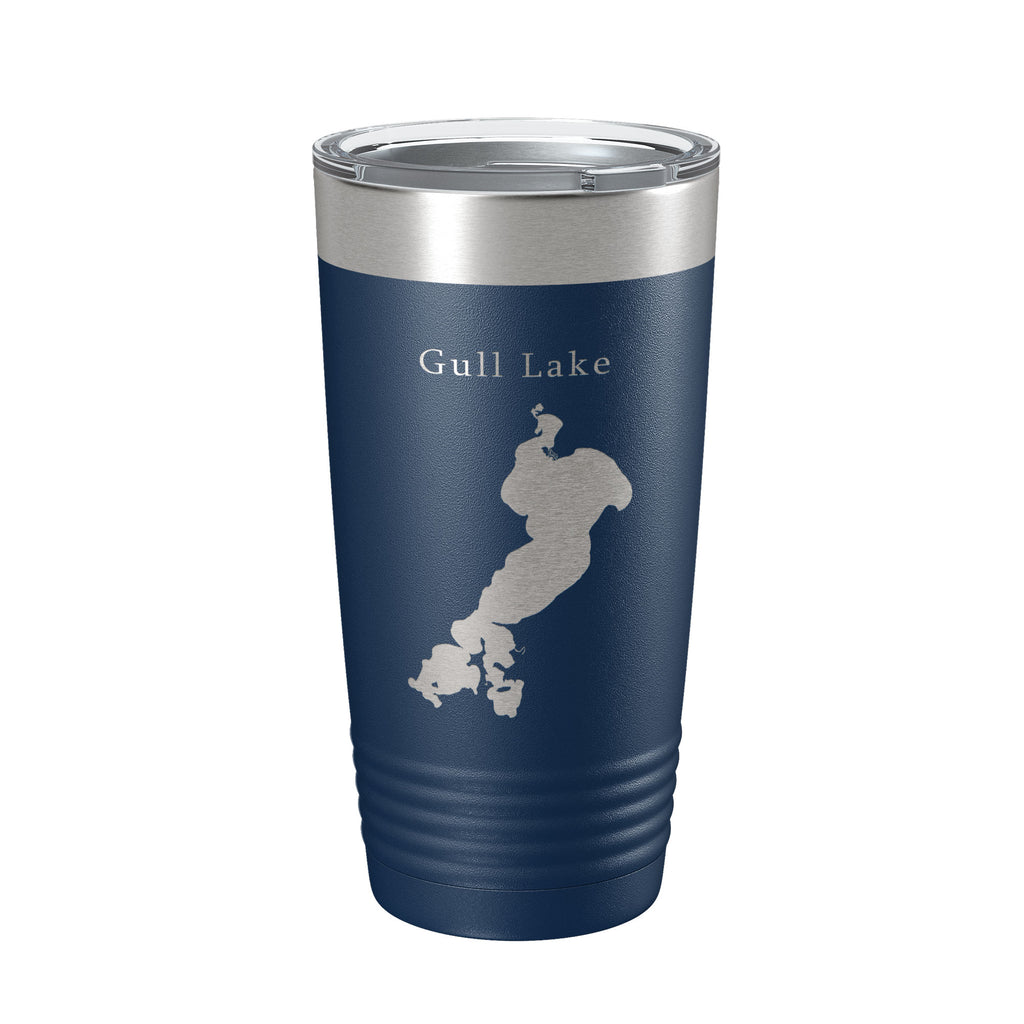 Gull Lake Map Tumbler Travel Mug Insulated Laser Engraved Coffee Cup Minnesota 20 oz