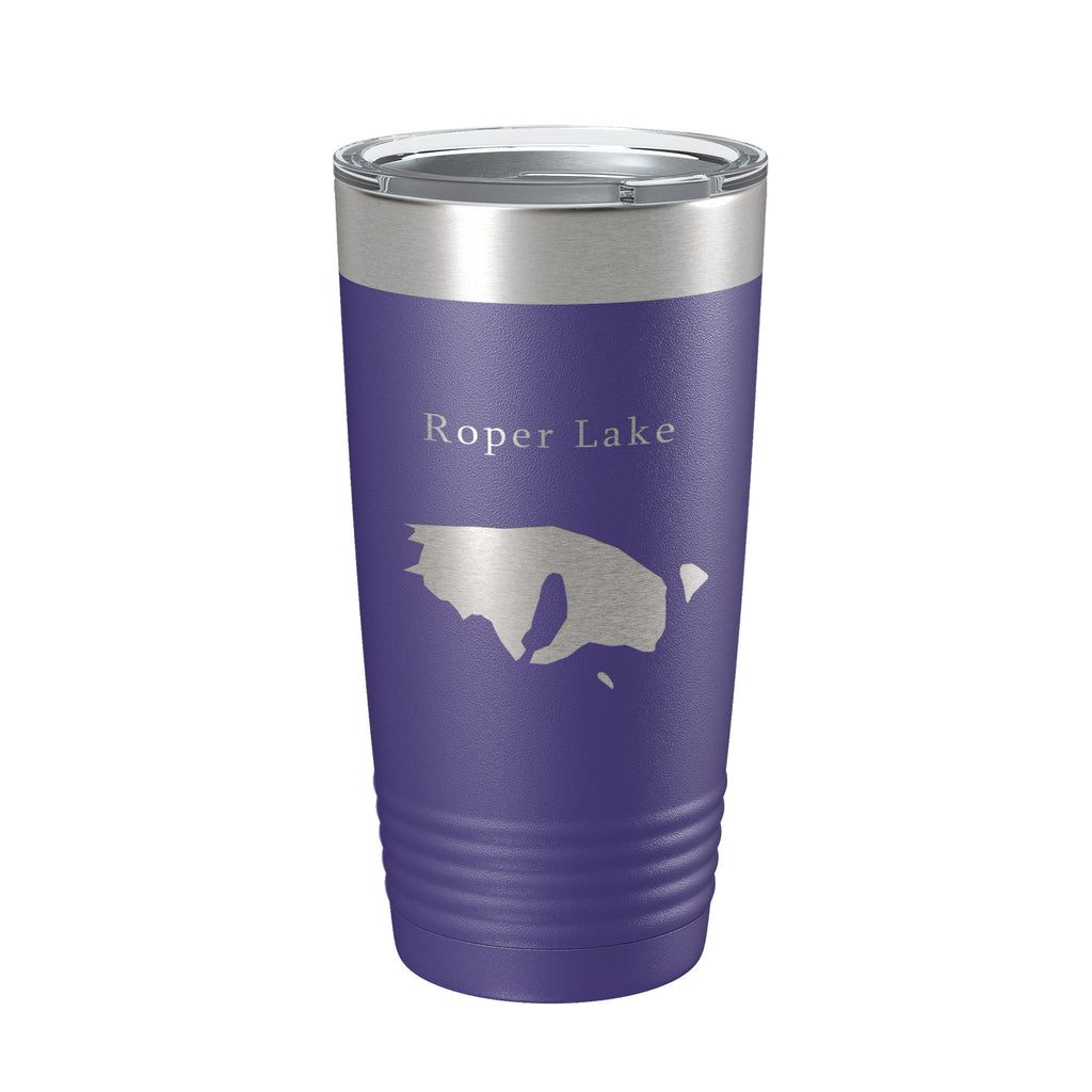 Roper Lake Map Tumbler Travel Mug Insulated Laser Engraved Coffee Cup Arizona 20 oz