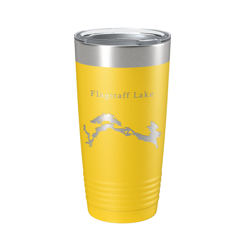 Flagstaff Lake Map Tumbler Travel Mug Insulated Laser Engraved Coffee Cup Maine 20 oz