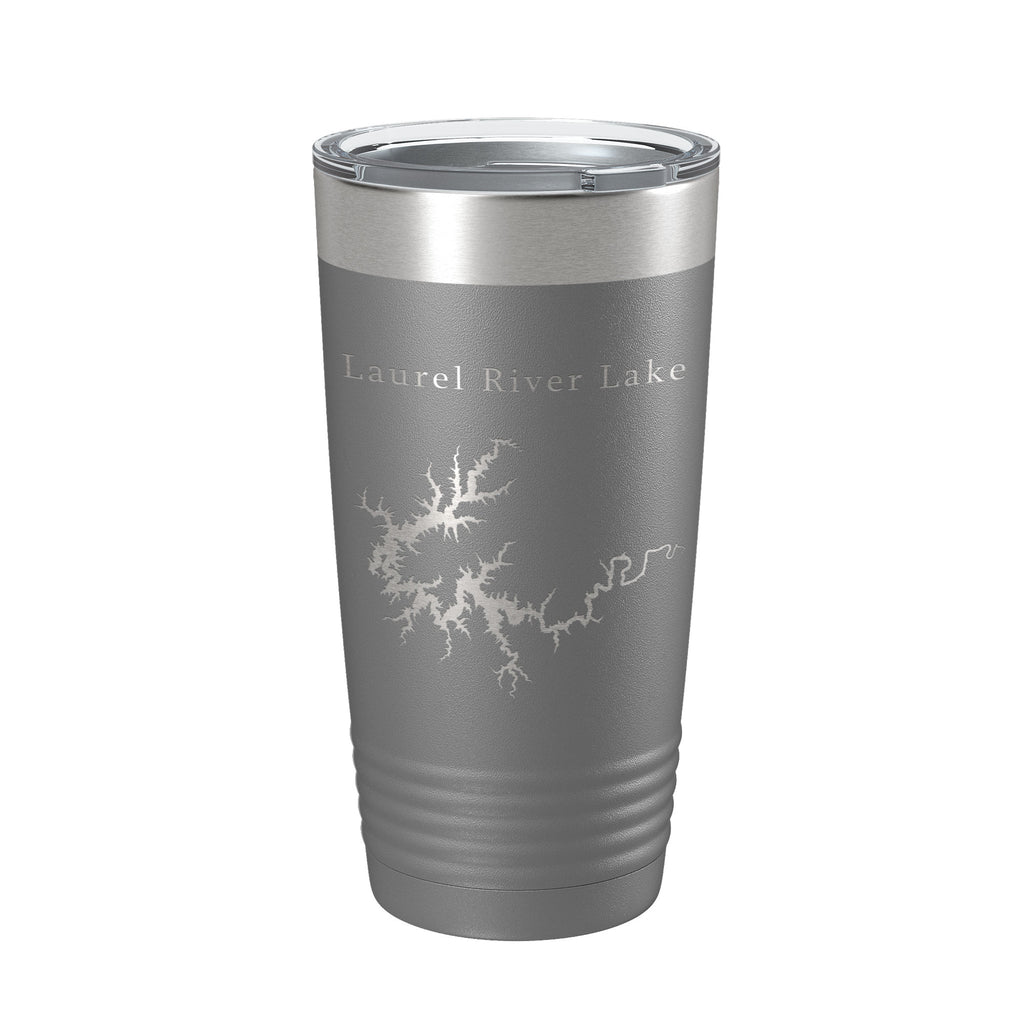Laurel River Lake Map Tumbler Travel Mug Insulated Laser Engraved Coffee Cup Kentucky 20 oz