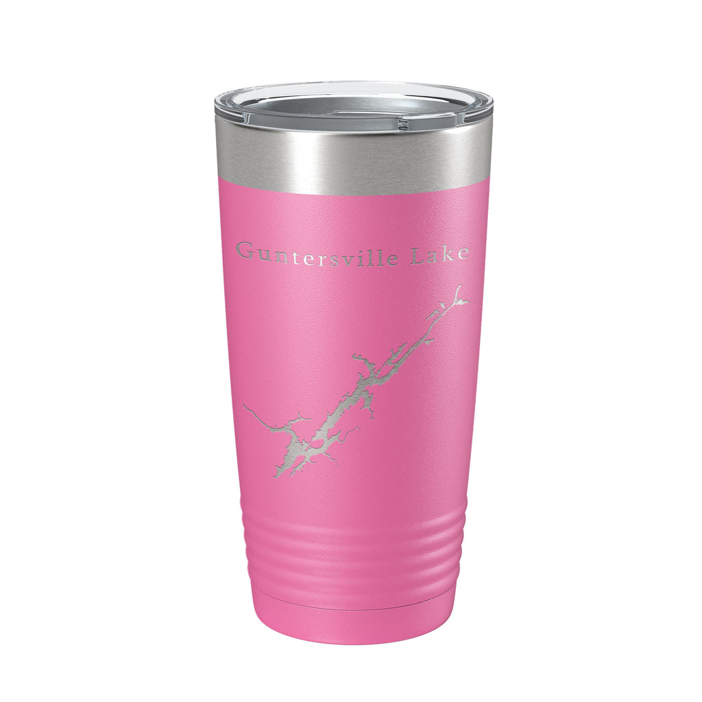 Guntersville Lake Map Tumbler Travel Mug Insulated Laser Engraved Coffee Cup Alabama 20 oz