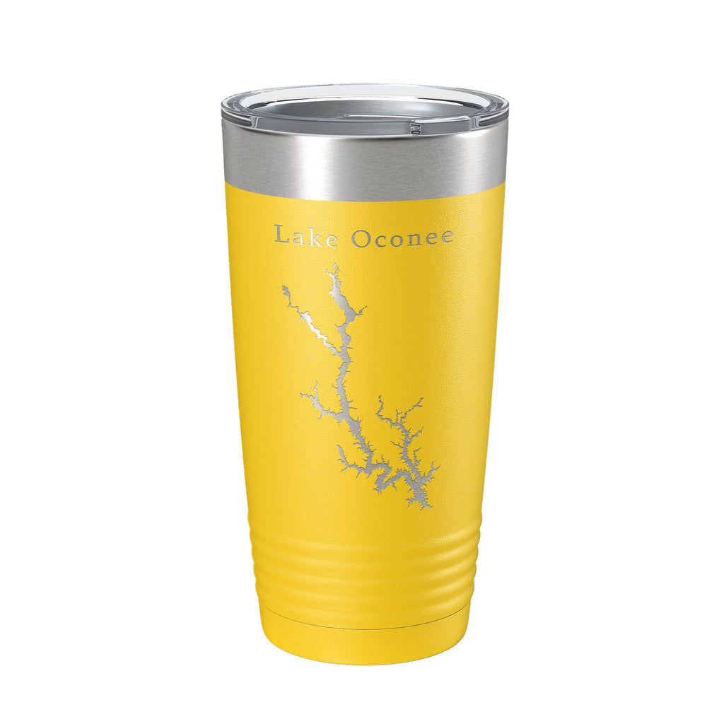 Lake Oconee Map Tumbler Travel Mug Insulated Laser Engraved Coffee Cup Georgia 20 oz