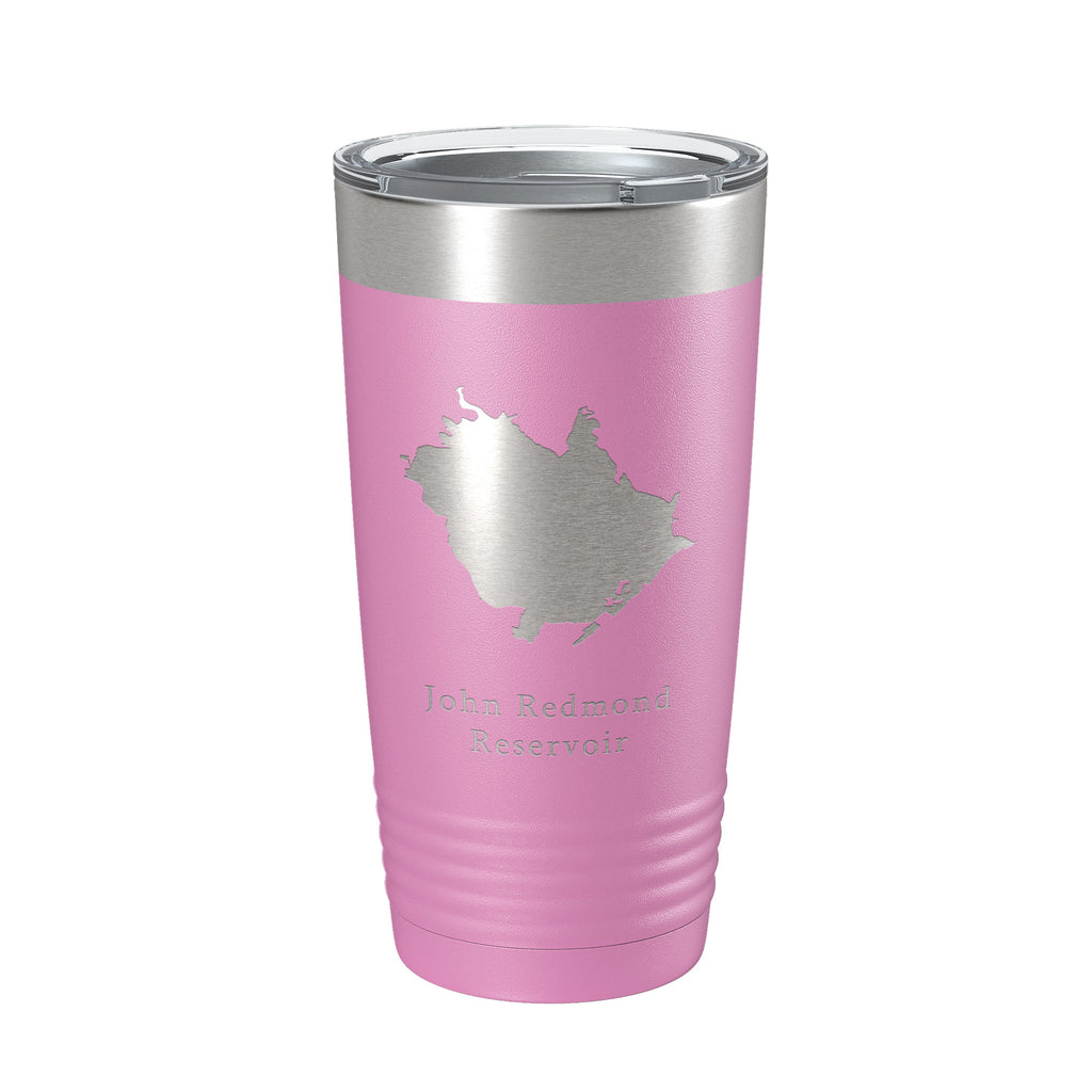 John Redmond Reservoir Tumbler Lake Map Travel Mug Insulated Laser Engraved Coffee Cup Kansas 20 oz