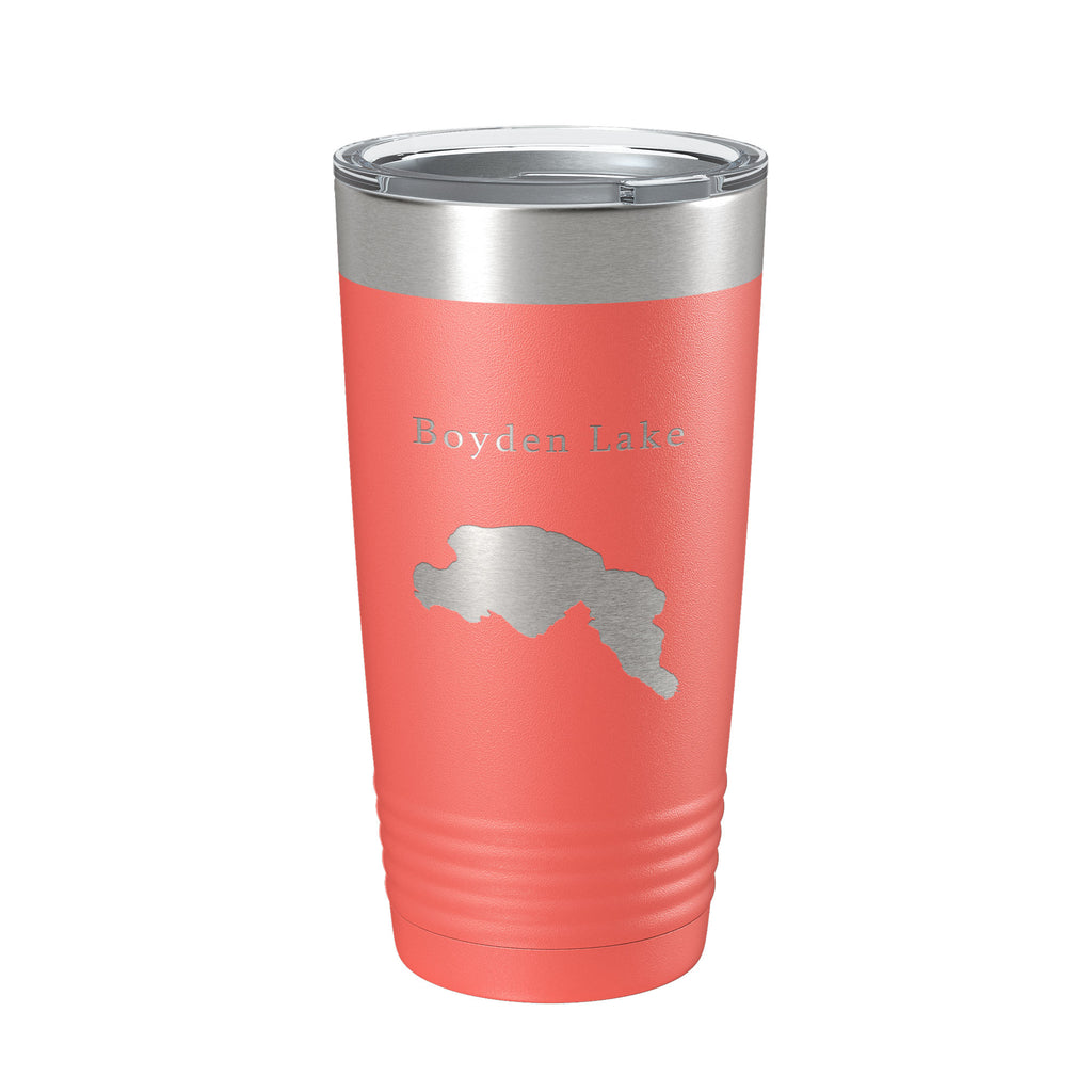 Boyden Lake Map Tumbler Travel Mug Insulated Laser Engraved Coffee Cup Maine 20 oz