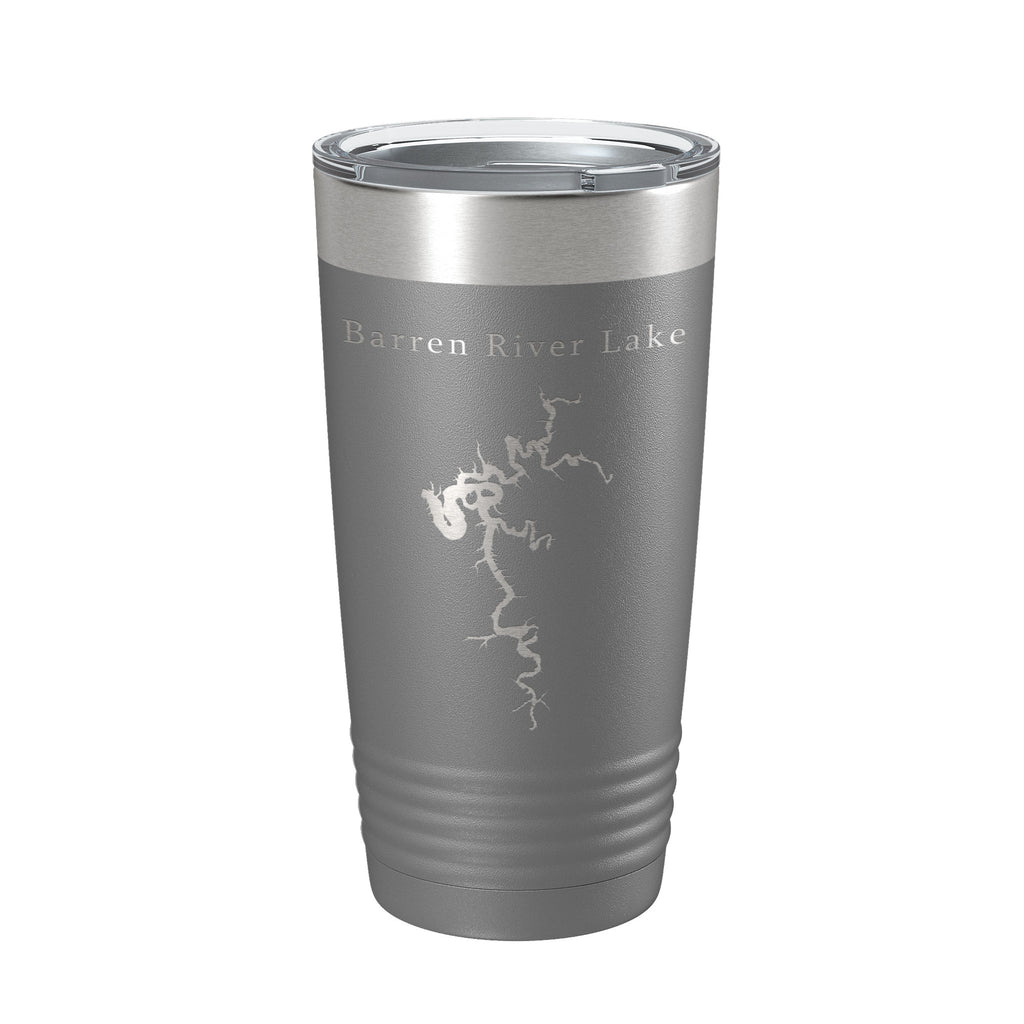 Barren River Lake Map Tumbler Travel Mug Insulated Laser Engraved Coffee Cup Kentucky 20 oz