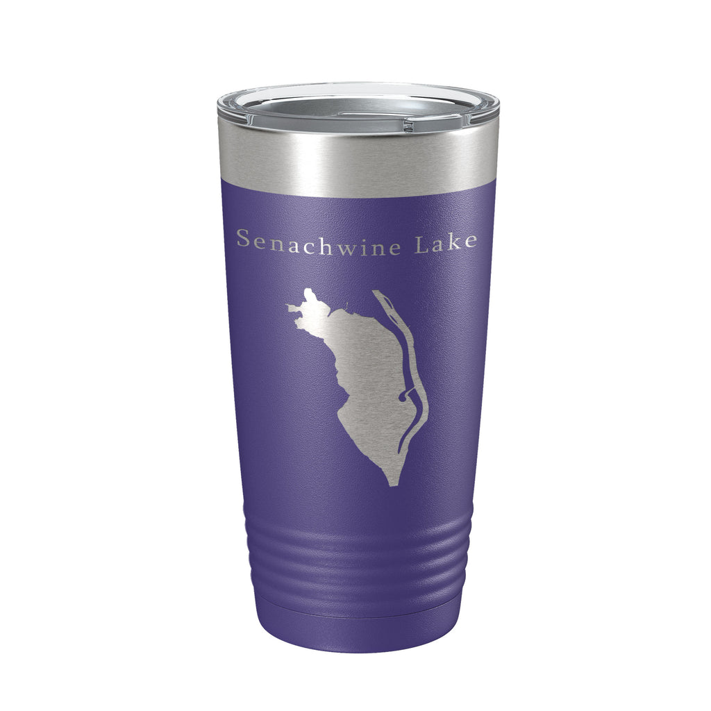 Senachwine Lake Map Tumbler Travel Mug Insulated Laser Engraved Coffee Cup Goose Swan Sawmill Lakes Illinois River 20 oz