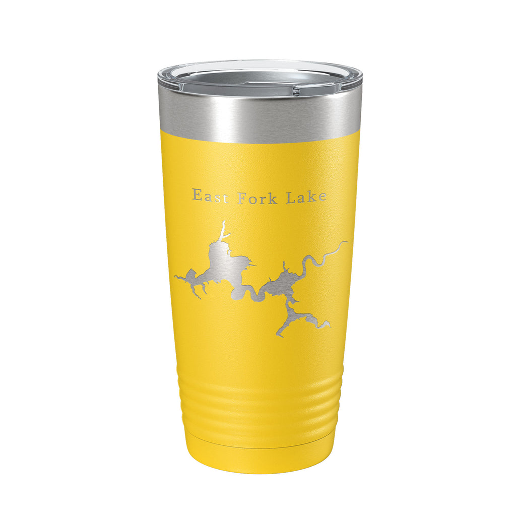 East Fork Lake Map Tumbler Travel Mug Insulated Laser Engraved Coffee Cup Ohio 20 oz
