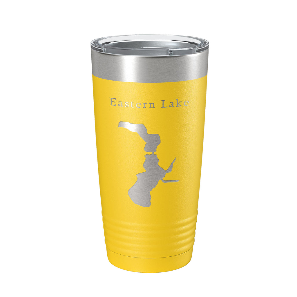 Eastern Lake Map Tumbler Travel Mug Insulated Laser Engraved Coffee Cup Florida 20 oz