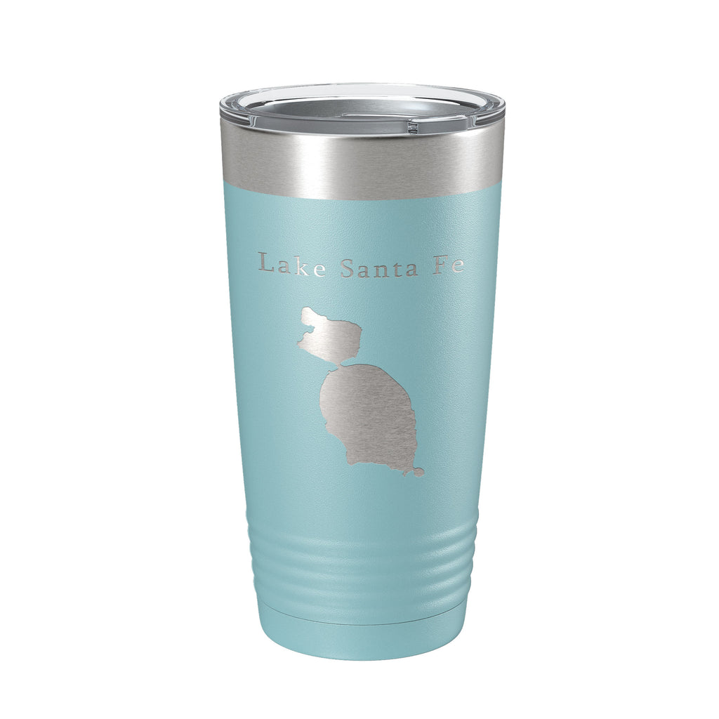 Lake Santa Fe Map Tumbler Travel Mug Insulated Laser Engraved Coffee Cup Florida 20 oz