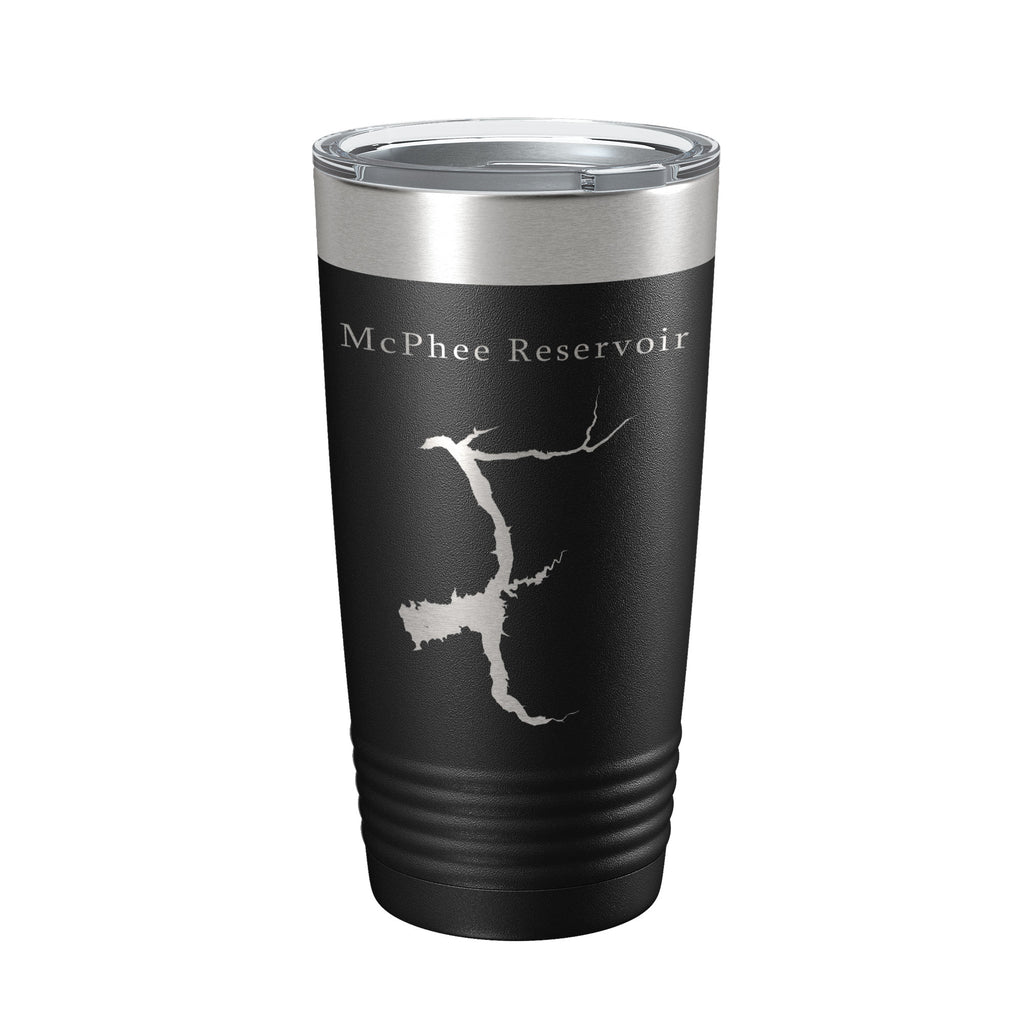 McPhee Reservoir Tumbler Lake Map Travel Mug Insulated Laser Engraved Coffee Cup Colorado 20 oz