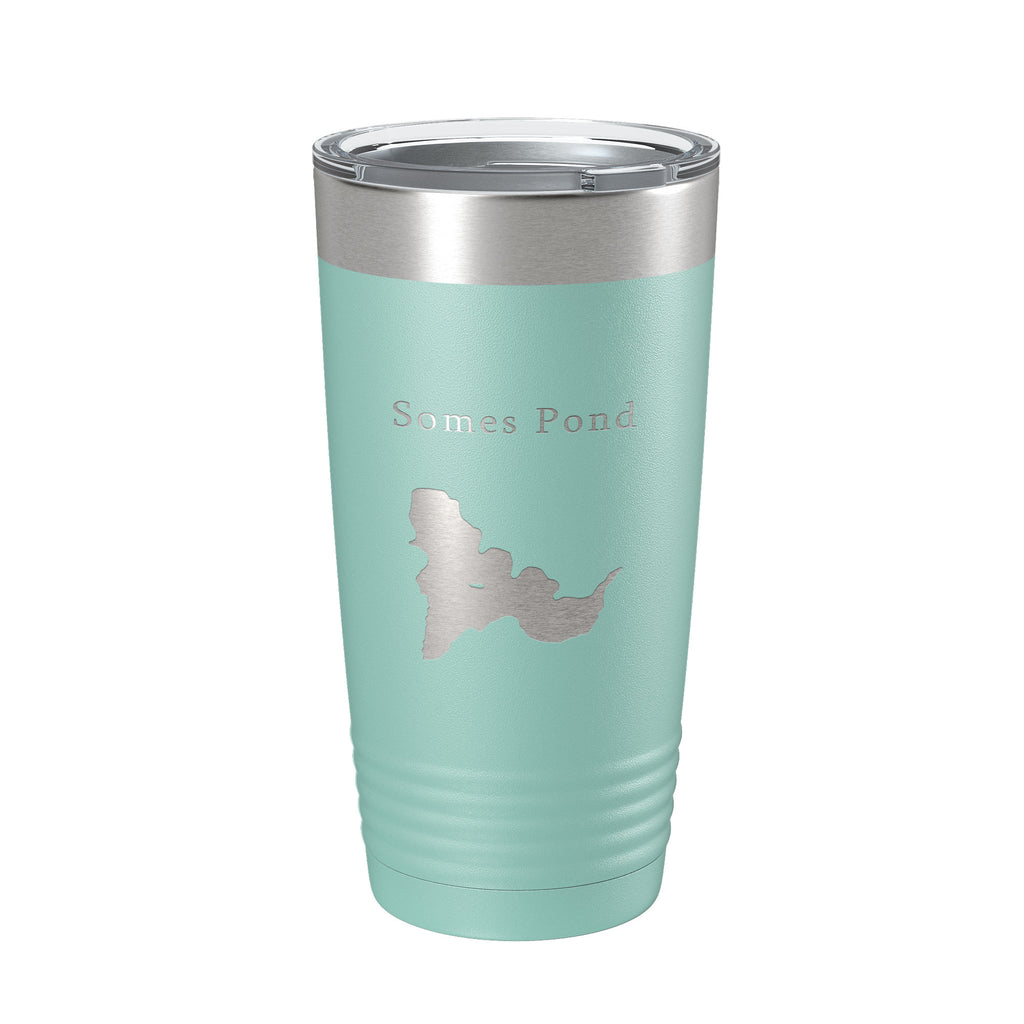 Somes Pond Tumbler Lake Map Travel Mug Insulated Laser Engraved Coffee Cup Acadia Maine 20 oz