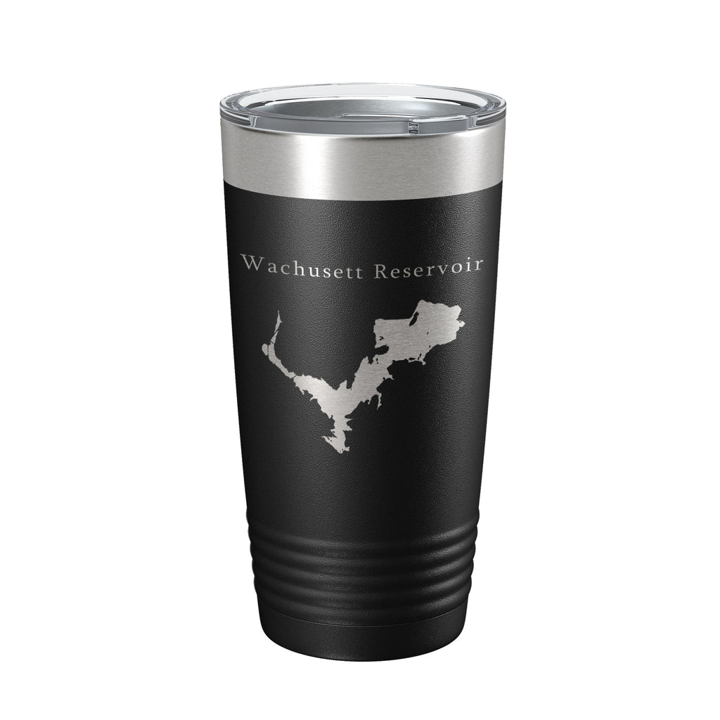 Wachusett Reservoir Tumbler Lake Map Travel Mug Insulated Laser Engraved Coffee Cup Massachusetts 20 oz