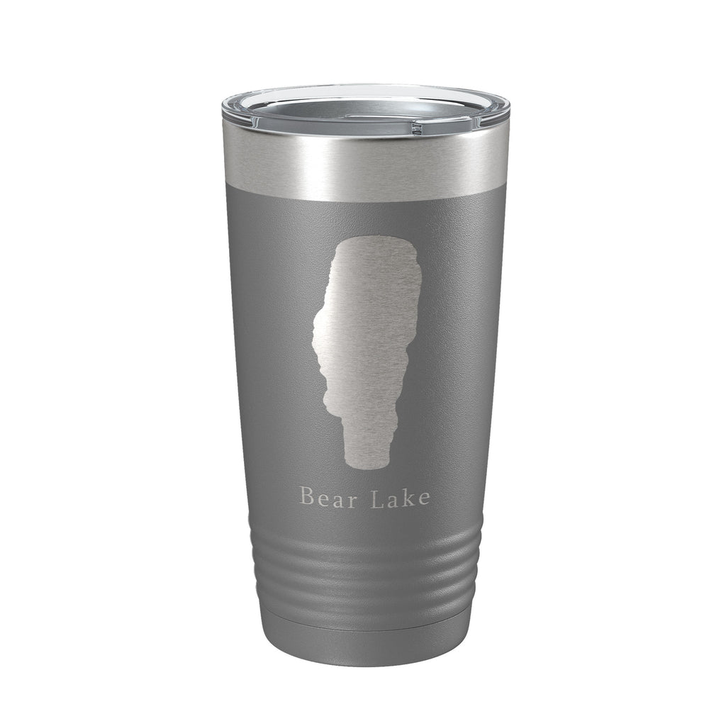 Bear Lake Map Tumbler Travel Mug Insulated Laser Engraved Coffee Cup Idaho 20 oz