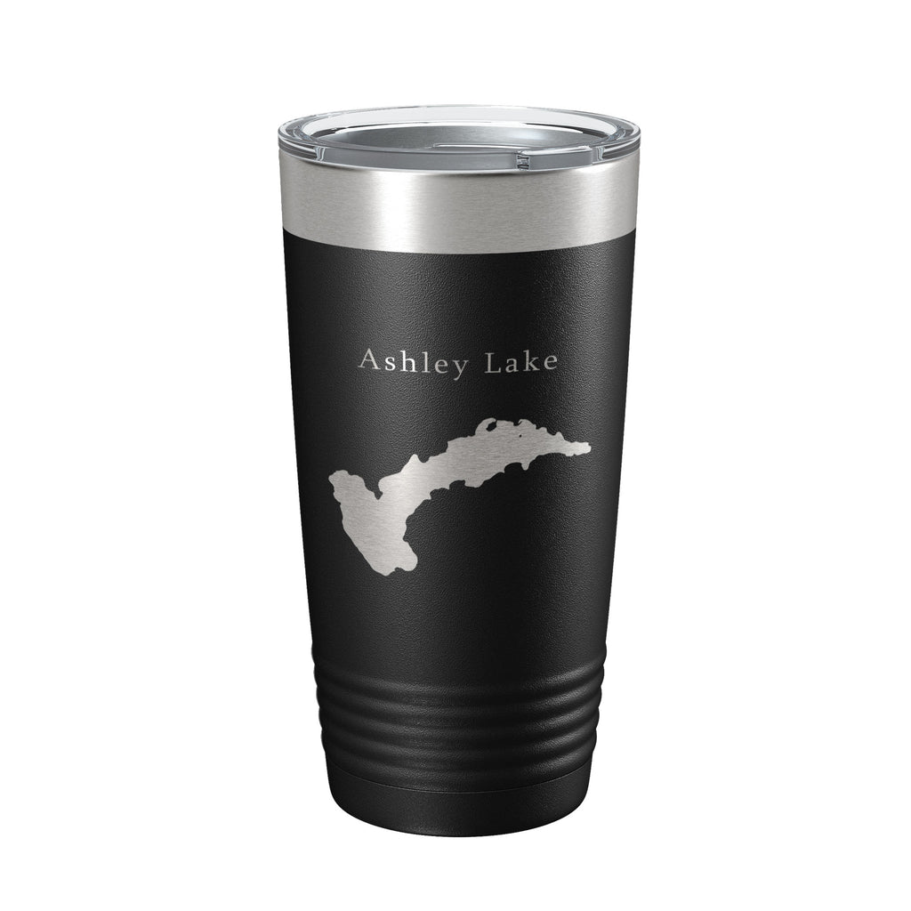 Ashley Lake Map Tumbler Travel Mug Insulated Laser Engraved Coffee Cup Montana 20 oz