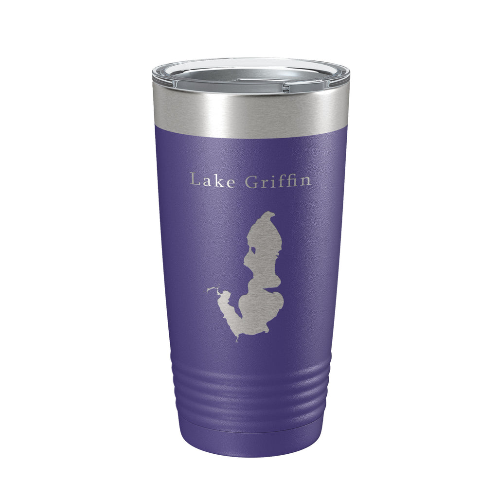 Lake Griffin Map Tumbler Travel Mug Insulated Laser Engraved Coffee Cup Florida 20 oz